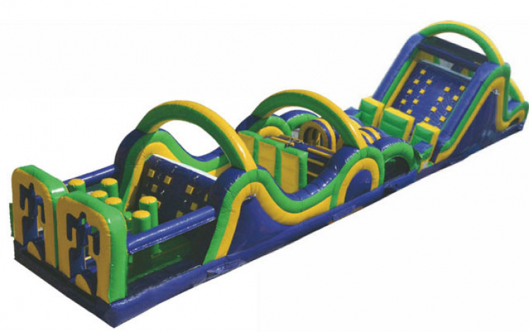 70' Fun Run Obstacle Course with Slide (A and C)